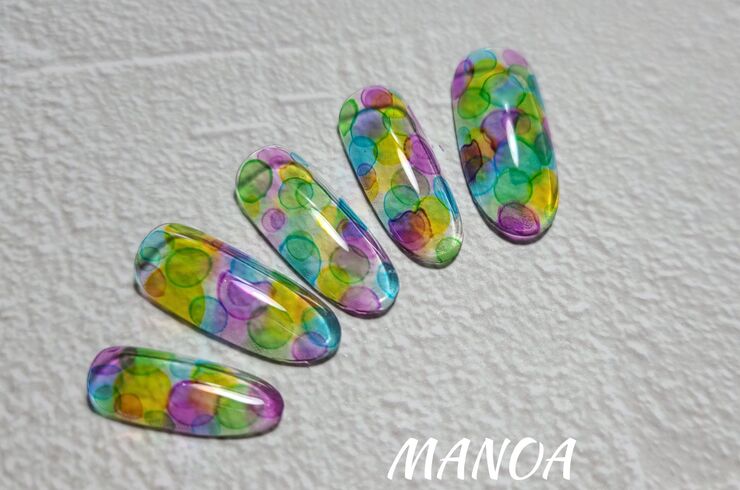 カラフルドットネイル