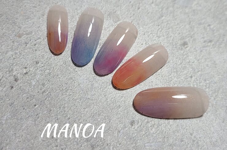 梅雨ネイル　グラデーション