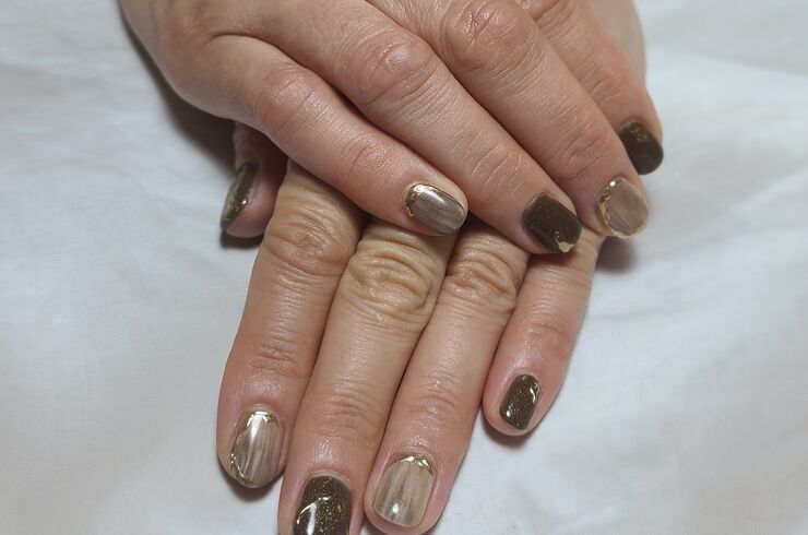 木目デザインネイル