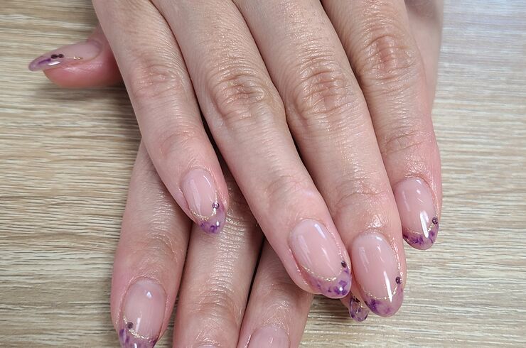 パープルニュアンスフレンチ