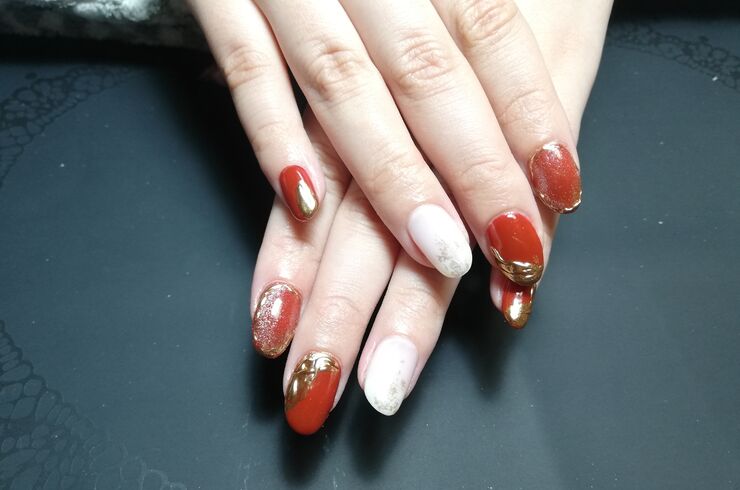 冬ミラーネイル