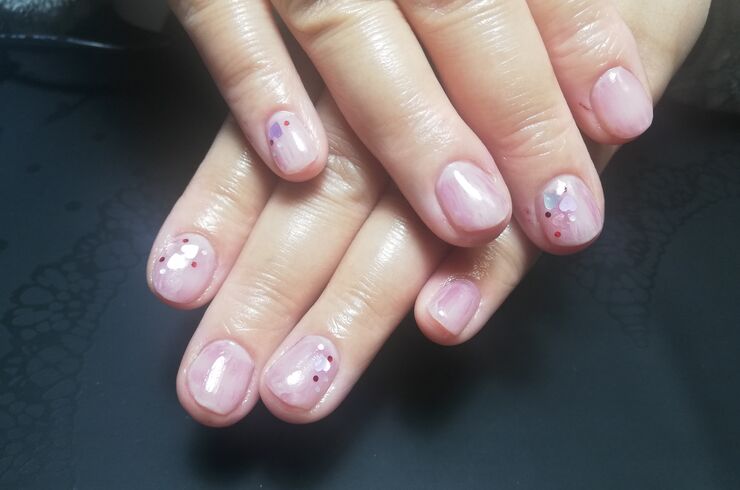 バレンタインネイル