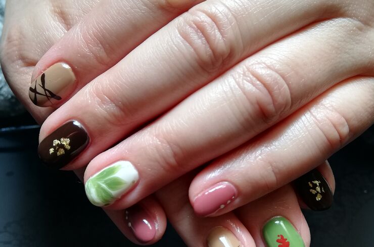 バレンタインネイル